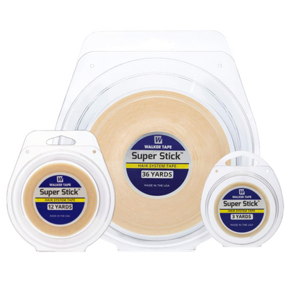 Superstick Wig Tape Roll, Clear, 36 Pieces | Strong Double-Sided Adhesive for Lace Wigs, Toupees & Hair Systems