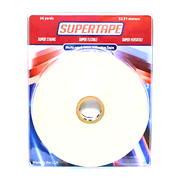 Supertape Adhesive Roll – Clear Double-Sided Tape with White Liner | Strong Hold for Lace Wigs, Toupees & Hair Systems – Multi-Week Wear