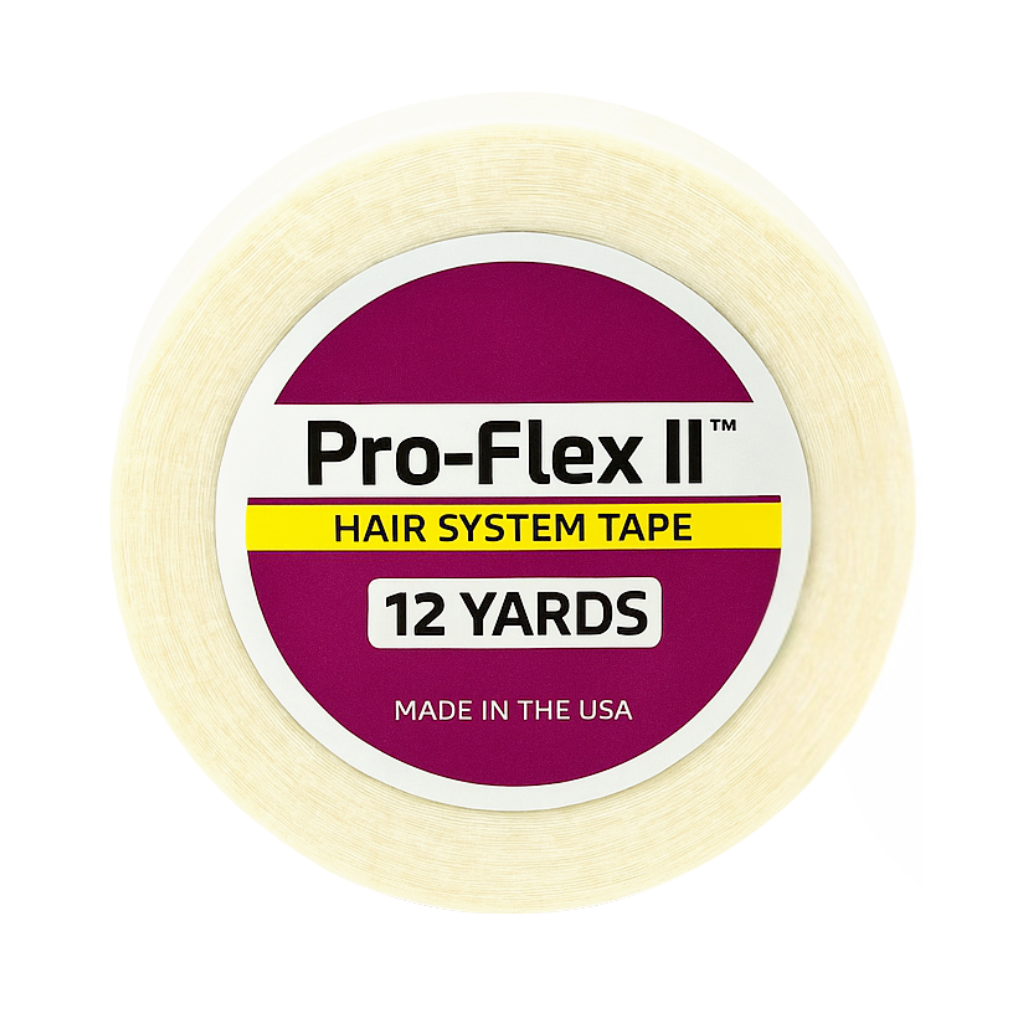 Pro-Flex II Wig Tape Roll, Clear | Double-Sided Adhesive with White Liner for Lace Wigs & Hair Systems – Extended Wear