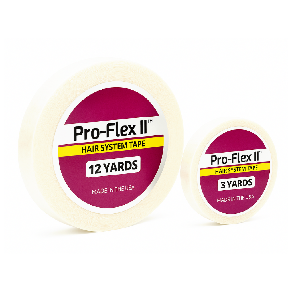 Pro-Flex II Wig Tape Roll, Clear | Double-Sided Adhesive with White Liner for Lace Wigs & Hair Systems – Extended Wear