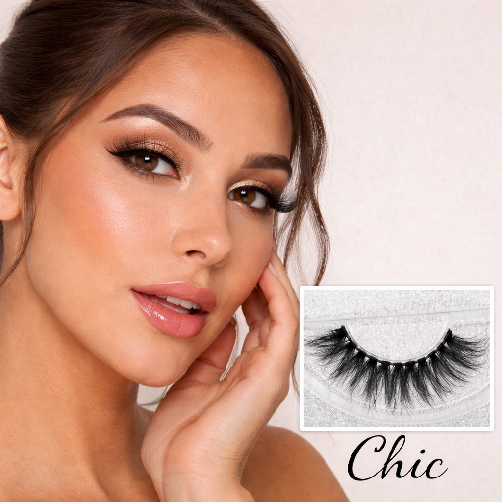 Lux Mink Lashes – Chic Style | Natural-Looking 3D Strip Lashes – Lightweight, Reusable & Soft Band