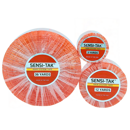 Sensi-Tak Wig Tape Roll, Clear | Strong Double-Sided Adhesive with White Liner for Lace Wigs & Toupees – Multi-Day Hold
