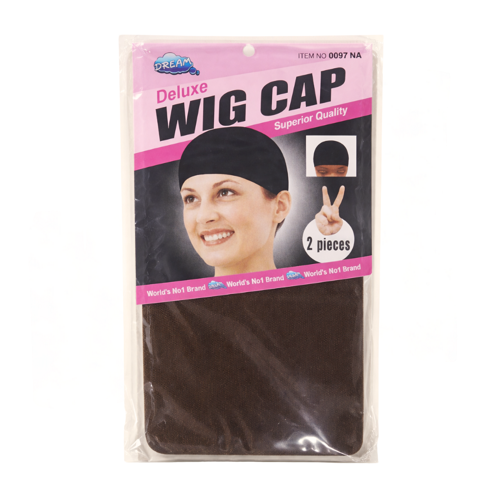 Polyester Wig Cap, 2-Piece Pack | Lightweight, Breathable & Non-Slip Cap with Elastic Rim – Stretchy, Thin & Secure Fit