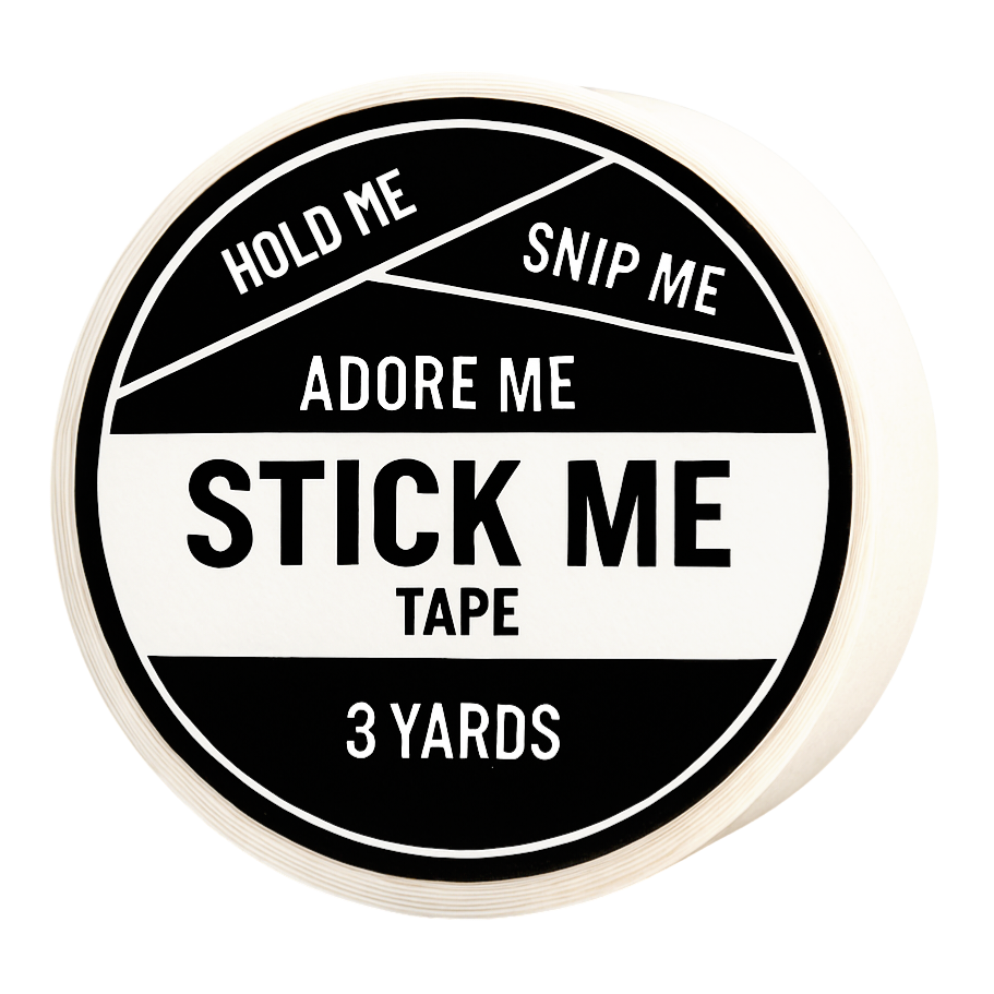 Stick Me Tape Roll - Clear Double-Sided Adhesive for Wigs, Clothing & Cosplay | Flexible, Odourless, Multi-Usage Tape