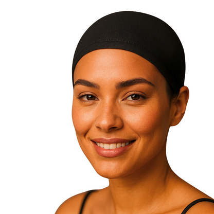 Polyester Wig Cap, 2-Piece Pack | Lightweight, Breathable & Non-Slip Cap with Elastic Rim – Stretchy, Thin & Secure Fit