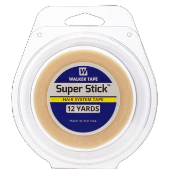 Superstick Wig Tape Roll, Clear, 36 Pieces | Strong Double-Sided Adhesive for Lace Wigs, Toupees & Hair Systems