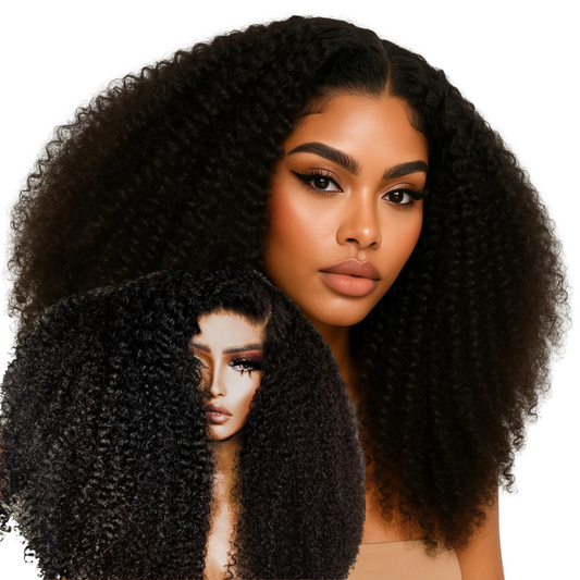 Kinky Curly HD Lace Wig – 13x4 Human Hair Wig with 300% Density | Natural Color, 12–30 Inch