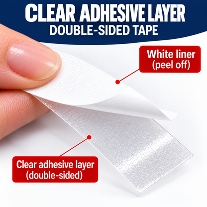 Supertape Strips – 36 Clear Double-Sided Adhesive Tabs with White Liner | Strong Multi-Week Hold for Lace Wigs, Toupees & Hair Systems