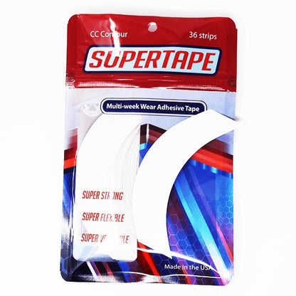 Supertape Super Tape for Lace Wigs Toupees 36 Pieces Clear Double Sided - Haircaredelight.co.uk