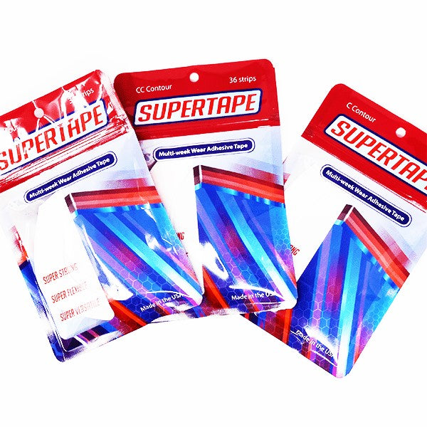 Supertape Super Tape for Lace Wigs Toupees 36 Pieces Clear Double Sided - Haircaredelight.co.uk